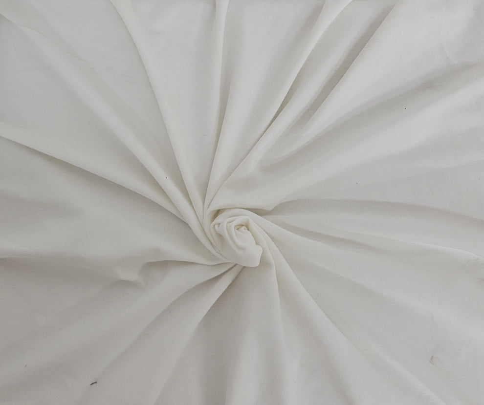 1 Yard Off White Bleach Modal Cotton Spandex Jersey Knit Soft Stretchy
