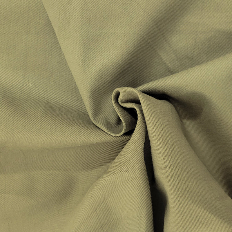 1 Yard Lt Olive Cotton Bull Denim Fabric Heavyweight Pre Washed 62 Inch Width