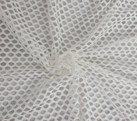 Cotton Fishnet Knit Off White Big Holes