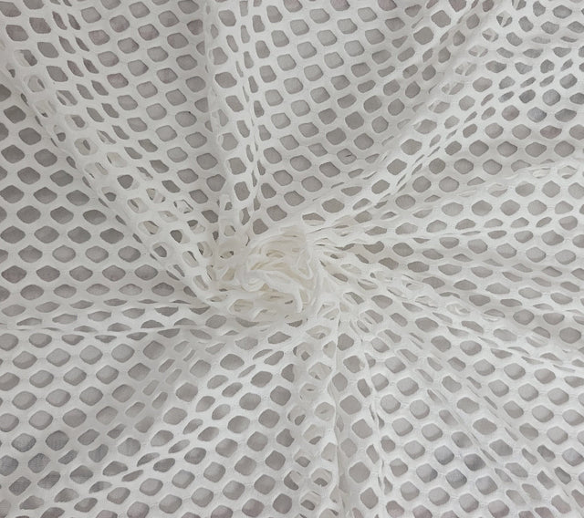 Cotton Fishnet Knit Off White Big Holes