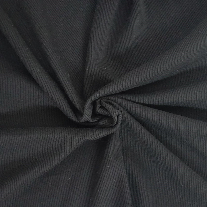 Organic Cotton Rib Knit Black