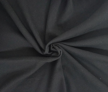 Organic Cotton Rib Knit Black