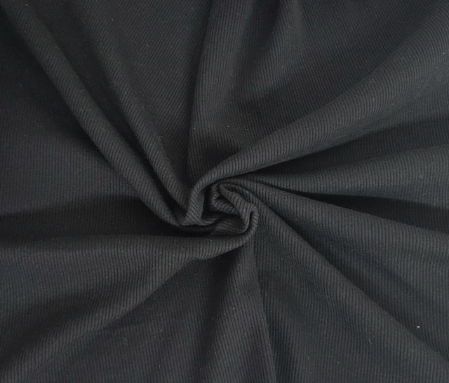 Organic Cotton Rib Knit Black