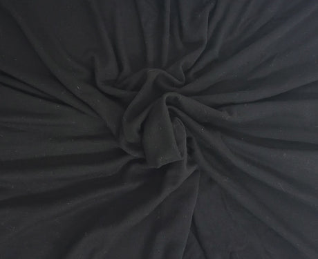 Bamboo Spandex 1x1 Rib Knit Black