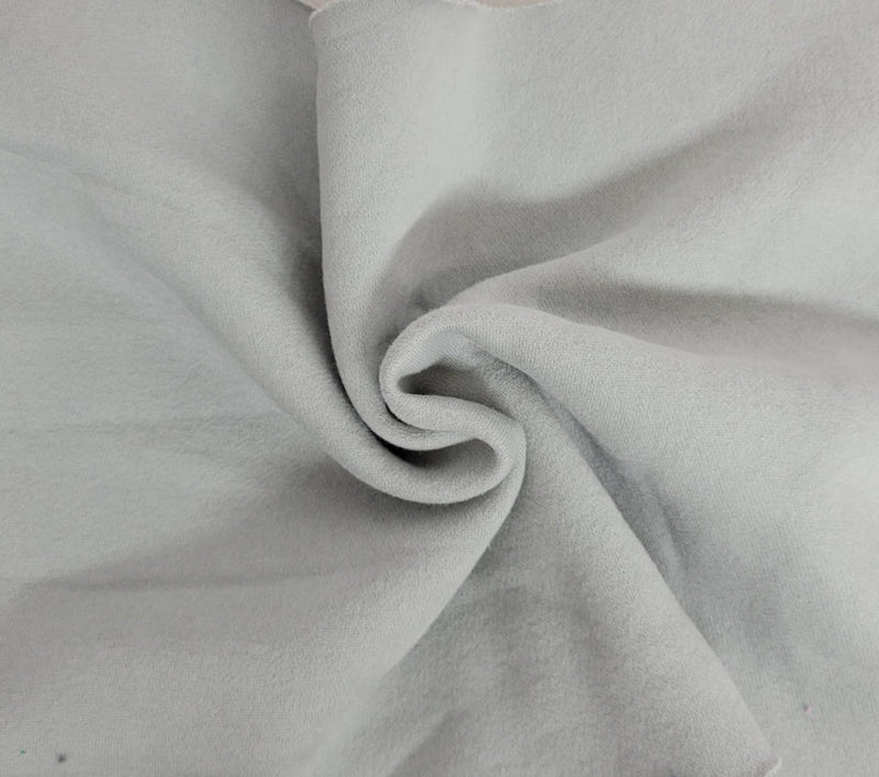 1 Yard Gray Cotton Blend Sweatshirt Fleece Knit Fabric Soft Warm Material For Hoodies