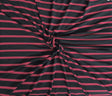 Stripe Modal Viscose Spandex Jersey Burgundy Black