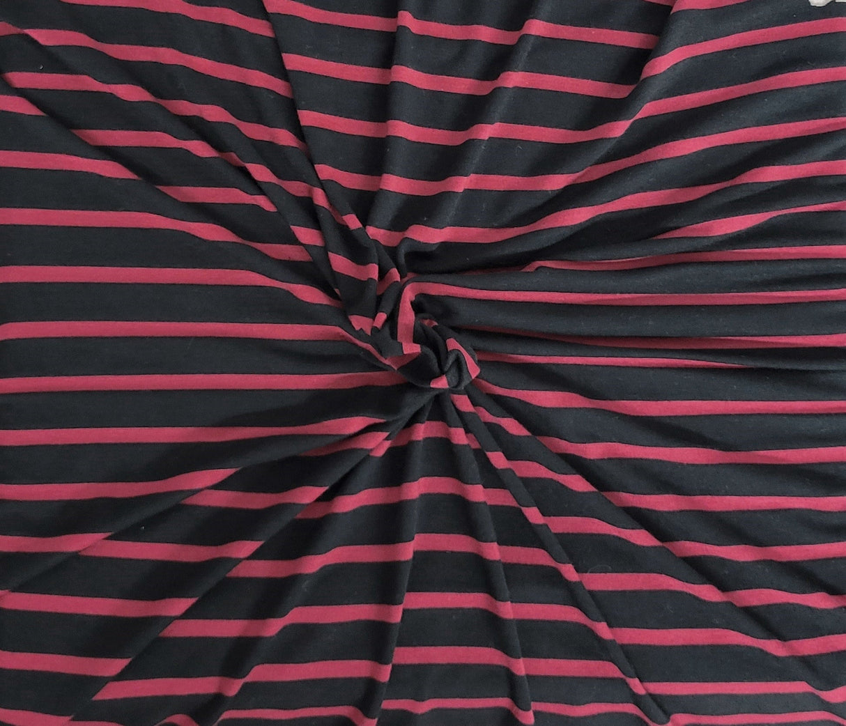Stripe Modal Viscose Spandex Jersey Burgundy Black