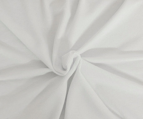 Thermal Knit Waffle Weave White