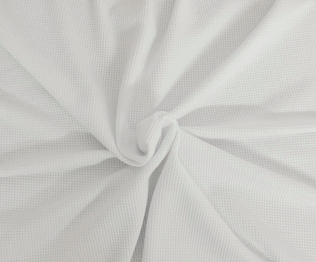 Thermal Knit Waffle Weave White