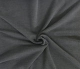 French Terry Knit Black Cotton Tencel Spandex