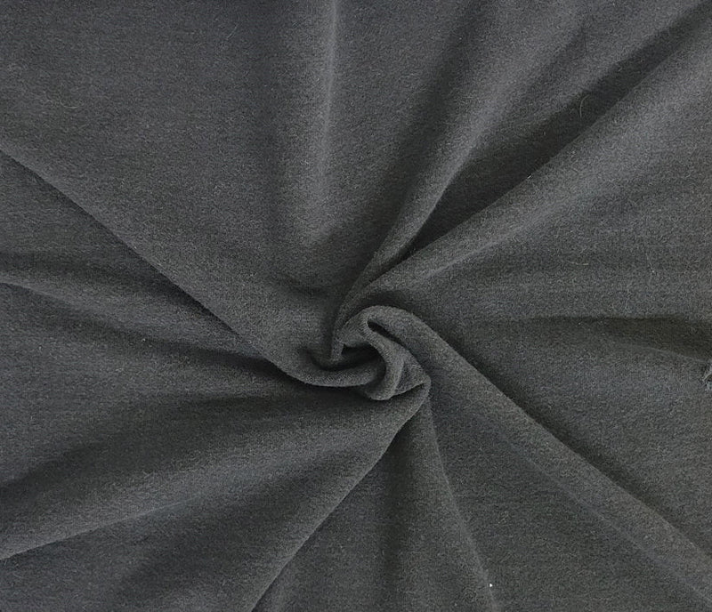 1 Yard Black Prewashed Cotton Tencel Spandex French Terry Knit Fabric 47 Inch Width