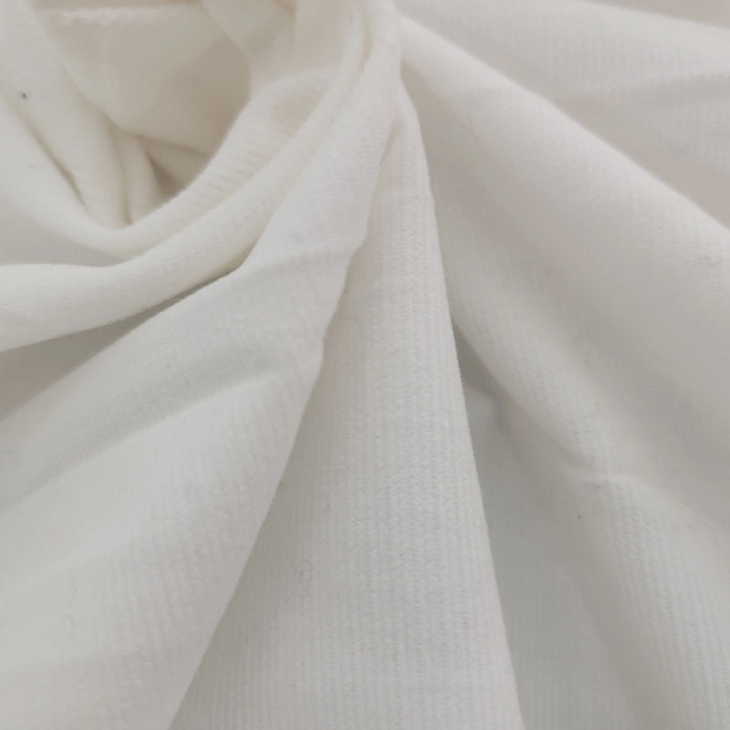 Cotton Corduroy White Fine Wale