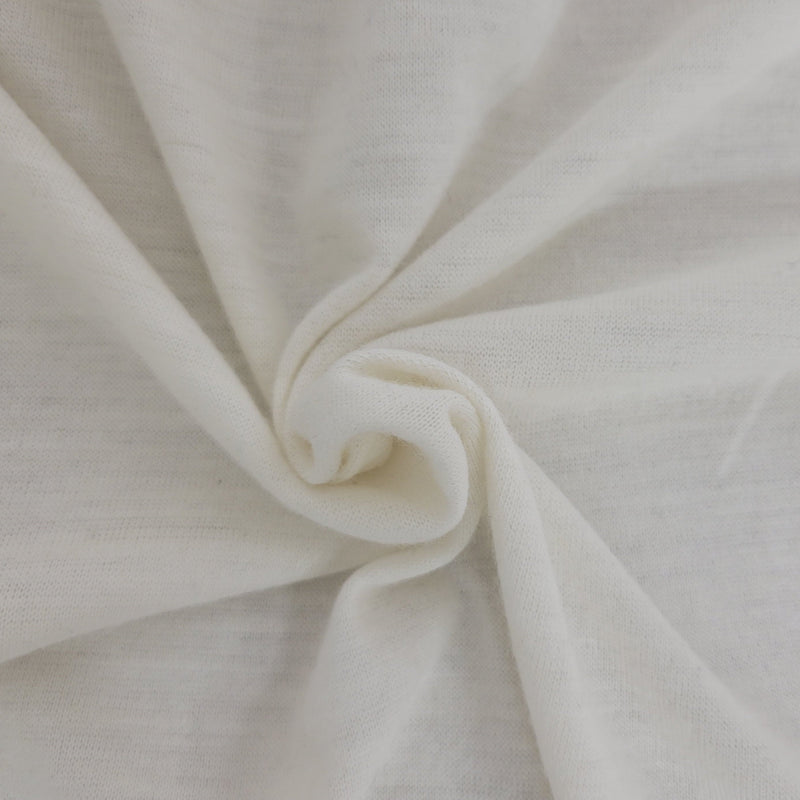 Wool Blend Jersey Knit Ivory