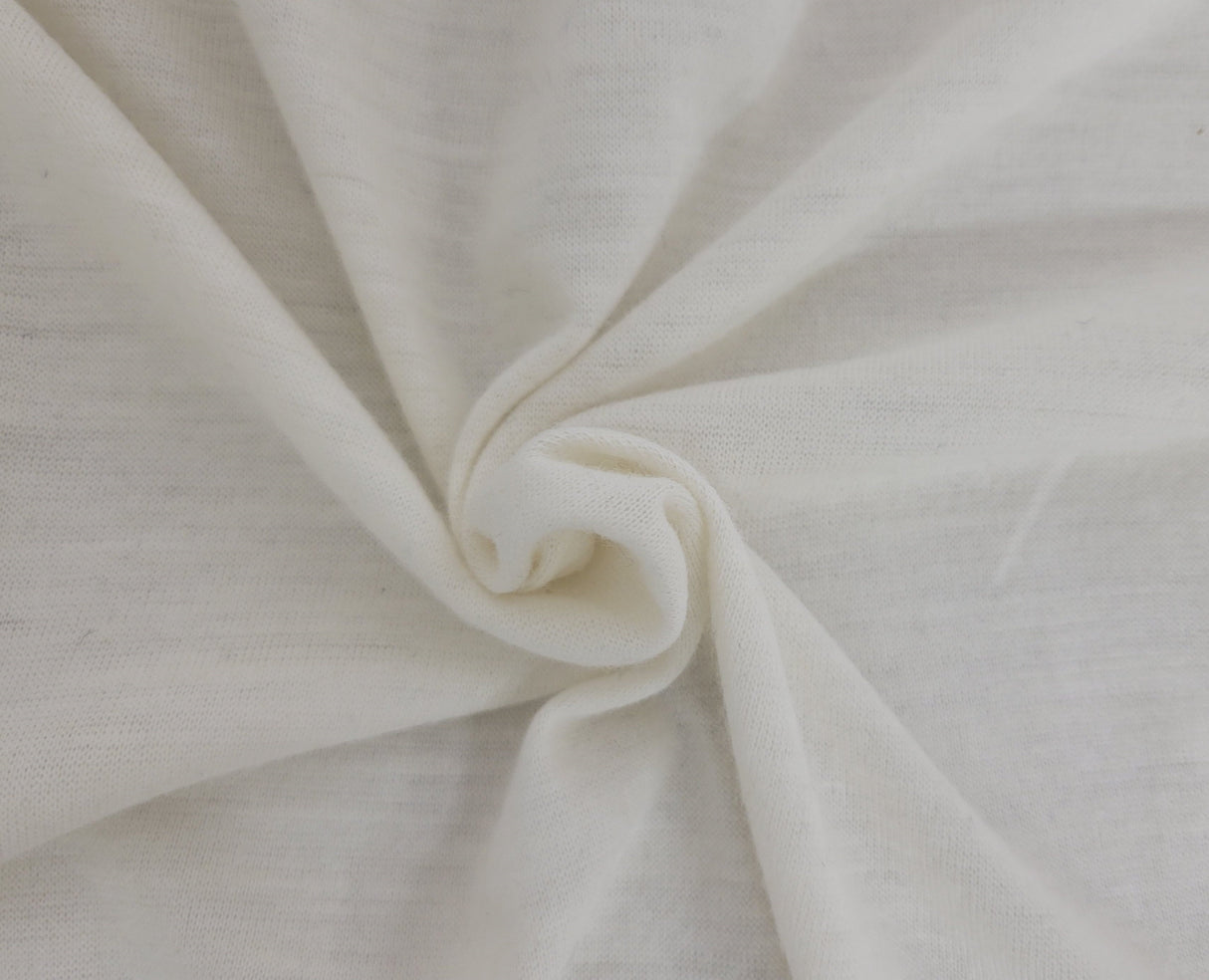 Wool Blend Jersey Knit Ivory