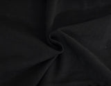 French Terry Knit Jet Black Cotton