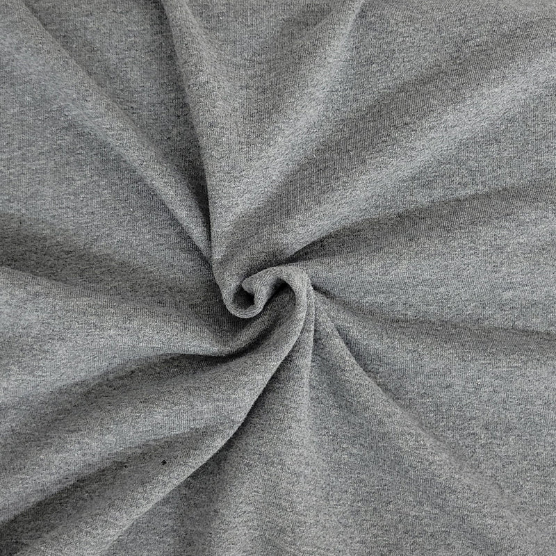 Cotton French Terry Knit Dark Heather Gray
