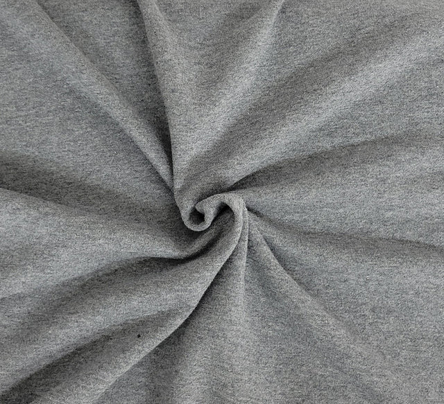 Cotton French Terry Knit Dark Heather Gray