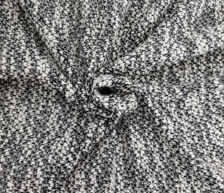 Sweater Knit Black White Yarn Dye
