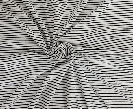 Baby Hacci Sweater Knit Black White Stripe