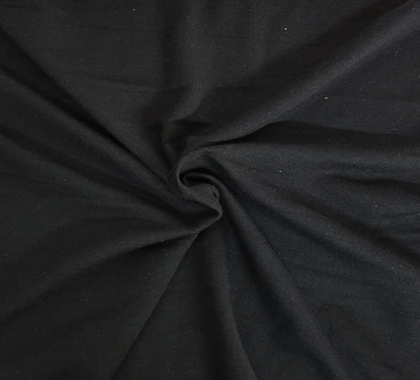 Modal Cotton Spandex Fleece Knit Black