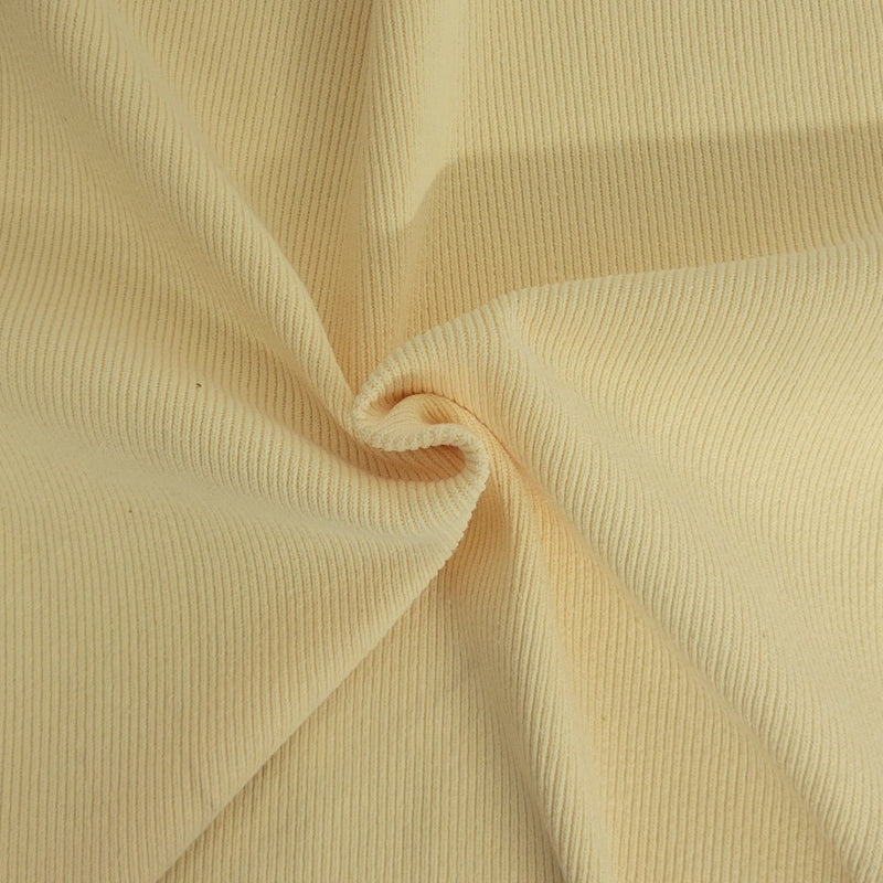 Cotton Spandex 1x1 Rib Banana Yellow