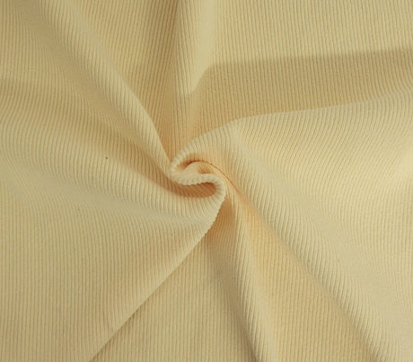 Cotton Spandex 1x1 Rib Banana Yellow