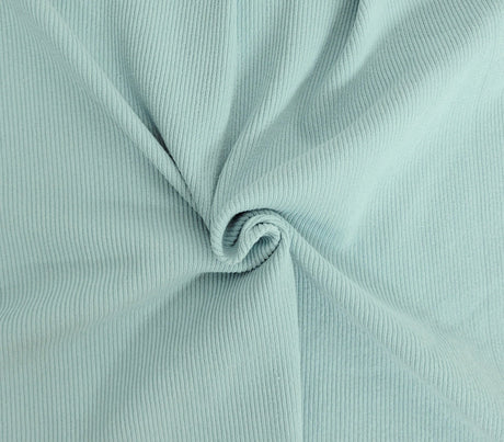 Cotton Spandex 1x1 Rib Knit Ice Blue
