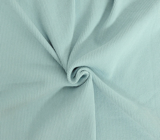 Cotton Spandex 1x1 Rib Knit Ice Blue