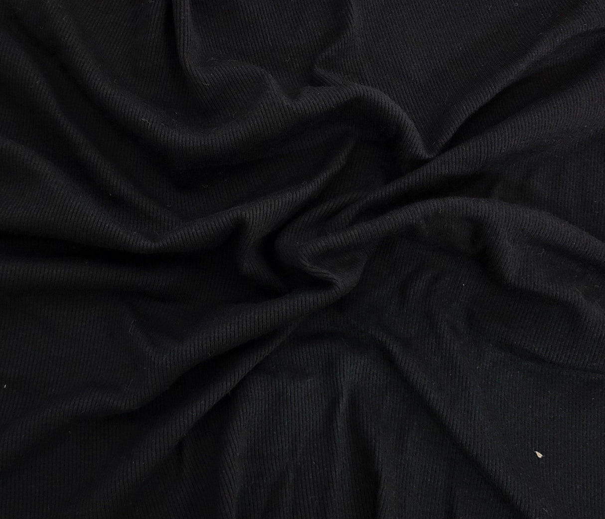 Black 1x1 Rib Modal Spandex