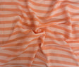 Rayon Acetate Stripe Orange Fabric