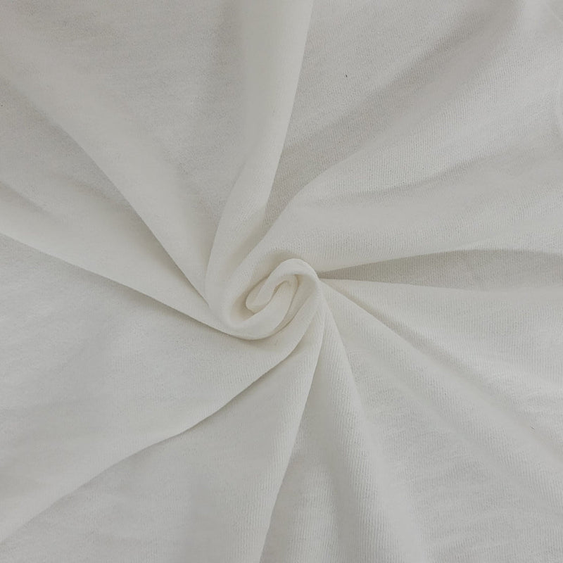 1 Yard Bleach Cotton French Terry Knit Fabric Soft Loop Back Knit