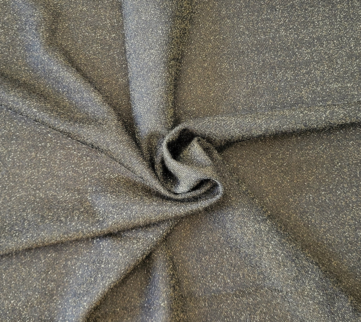French Terry Knit Brown Lurex Glitter