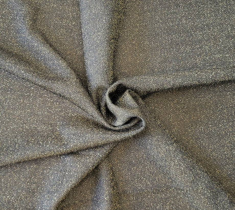 French Terry Knit Brown Lurex Glitter