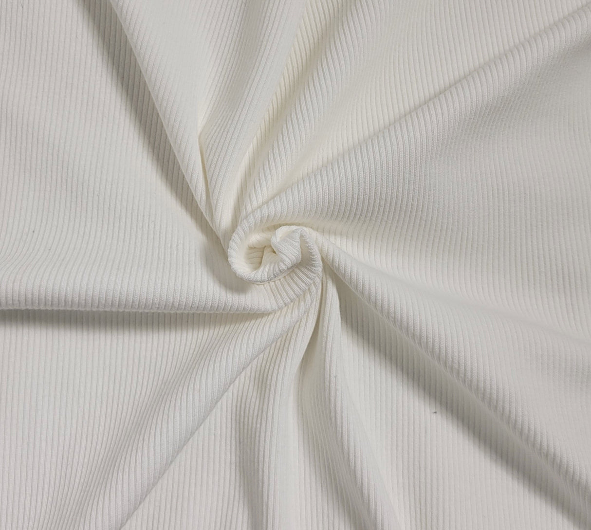 Cotton Spandex 2x1 Rib Knit Off White