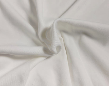 Cotton Spandex 1x1 Rib Knit PFD Off White