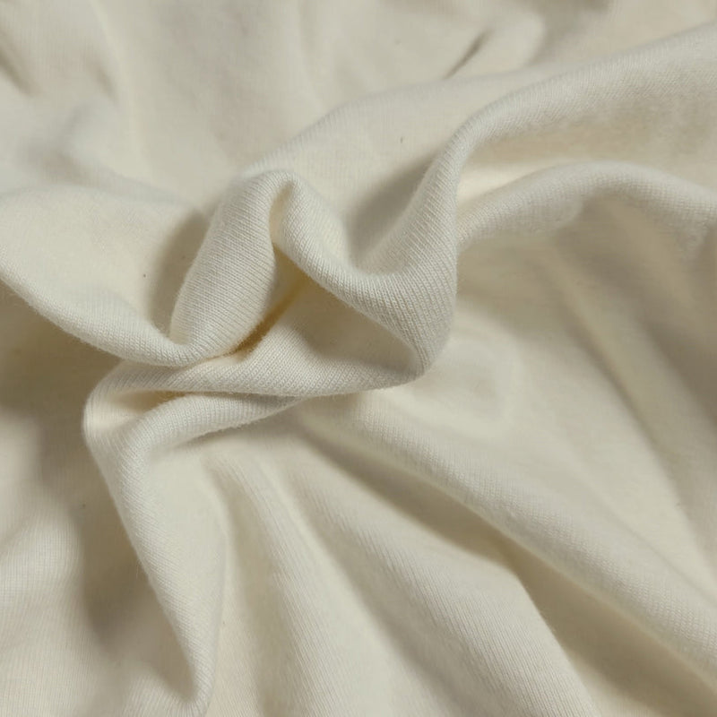 1 Yard Natural Organic Cotton 1x1 Baby Rib Knit Fabric 57 Inches Wide