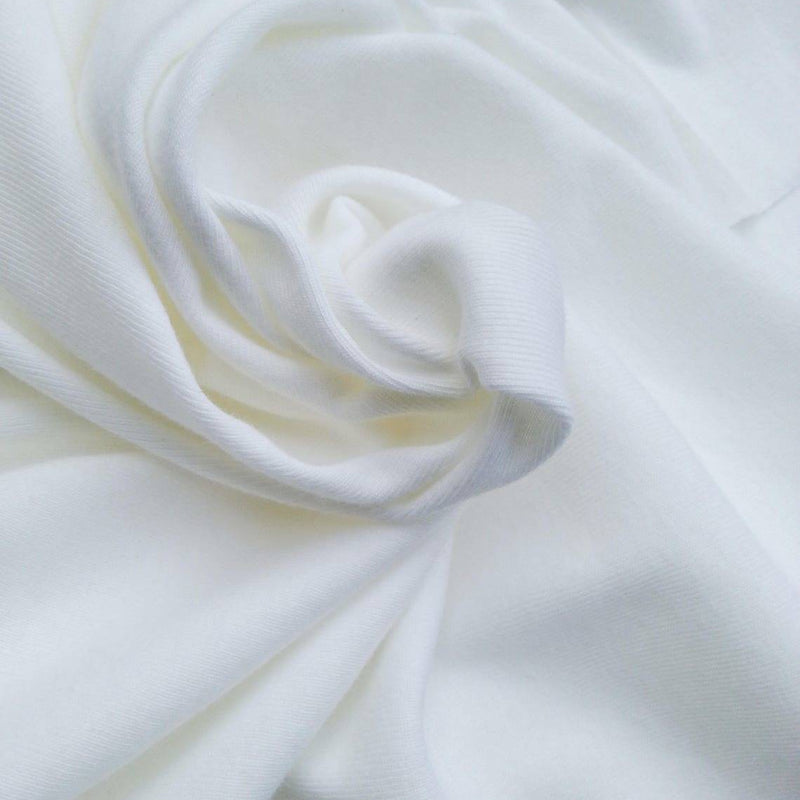 Cotton Spandex 1x1 Rib White