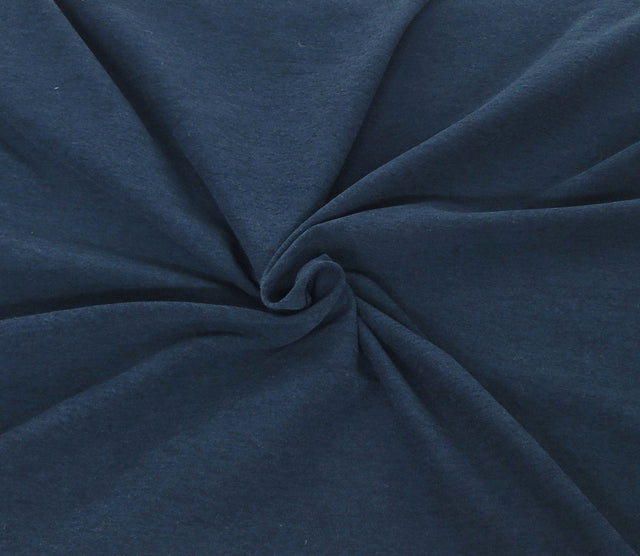 Polyester Spandex Activewear Knit Heather Navy
