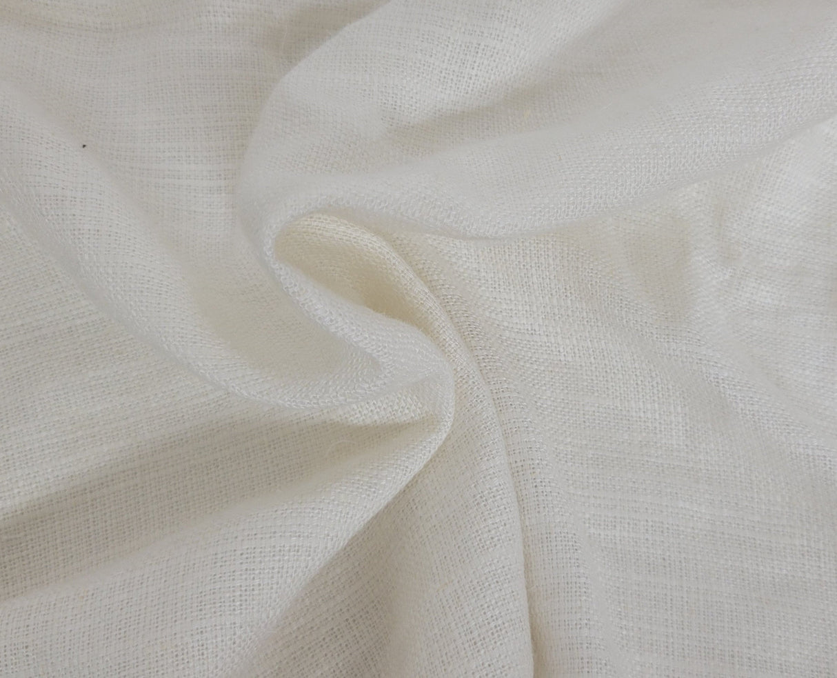 Linen Woven Fabric Off White 200 GSM
