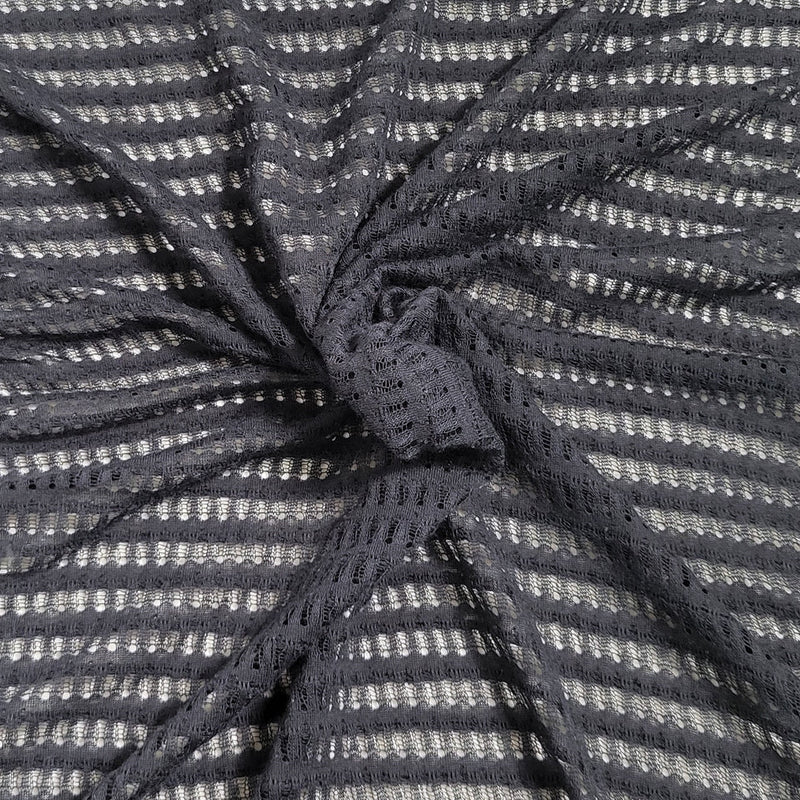 1 Yard Navy Polyester Sweater Knit Fabric for Cardigans, Loungewear, and Layered Apparel