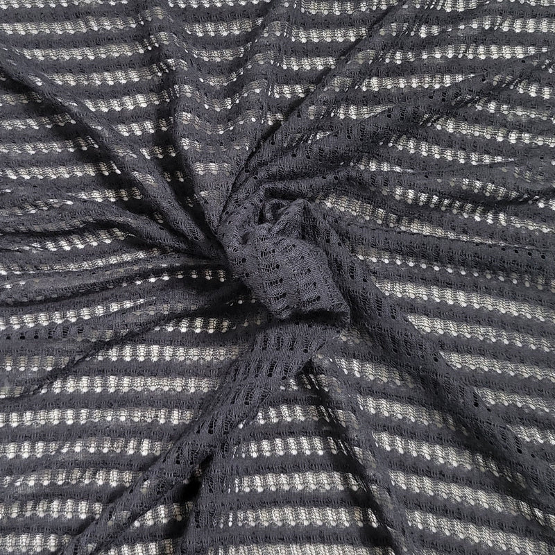 Navy Polyester Sweater Knit