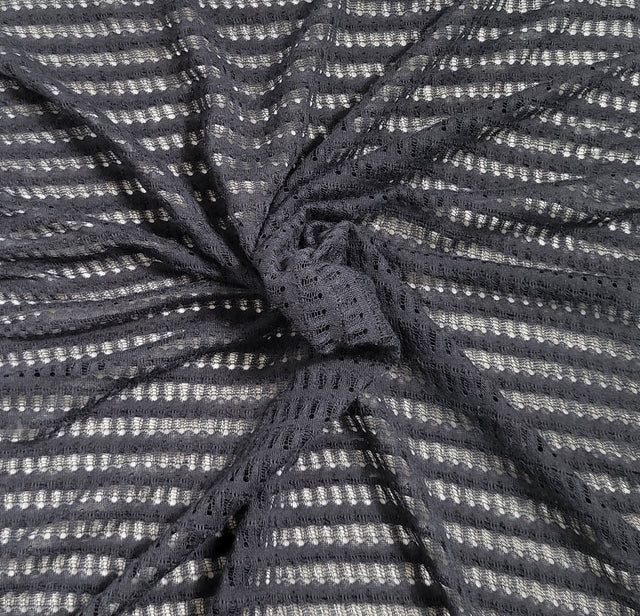 Navy Polyester Sweater Knit
