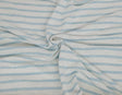Linen Jersey White Light Blue Stripe
