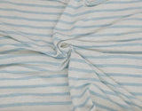 Linen Jersey White Light Blue Stripe