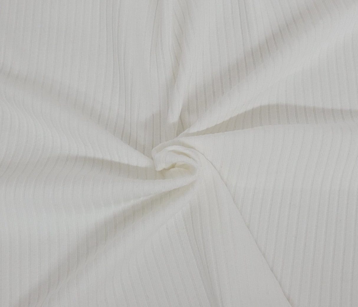 Organic Cotton Spandex Rib Knit Off White