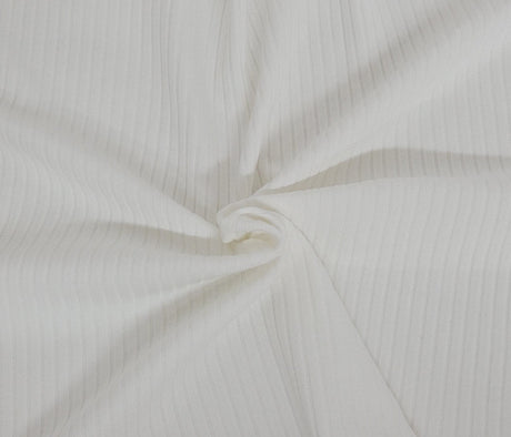 Organic Cotton Spandex Rib Knit Off White