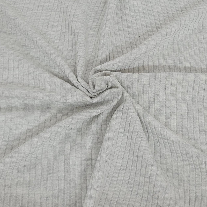 Rib Knit Ash Gray Organic Cotton Lyocell Spandex