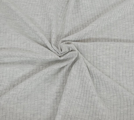Rib Knit Ash Gray Organic Cotton Lyocell Spandex