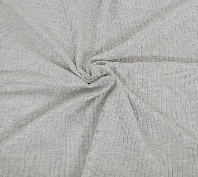Rib Knit Ash Gray Organic Cotton Lyocell Spandex