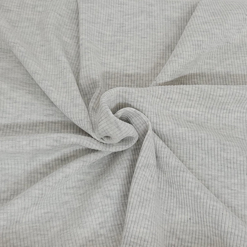 Rib Knit Ash Gray Organic Cotton Lyocell Spandex